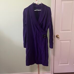 Lauren Ralph Lauren Purple dress terry knit Large